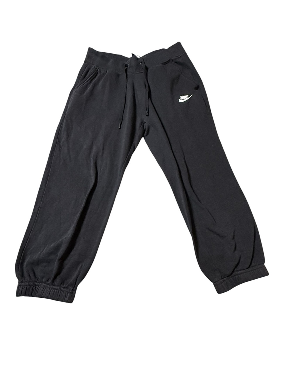 Nike Women XS Sportswear Club Fleece Black Oversized Jogger Sweatpants